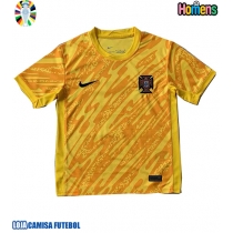 Camisa de Futebol Portugal Goleiro Equipamento Principal Europeu 2024 Manga Curta